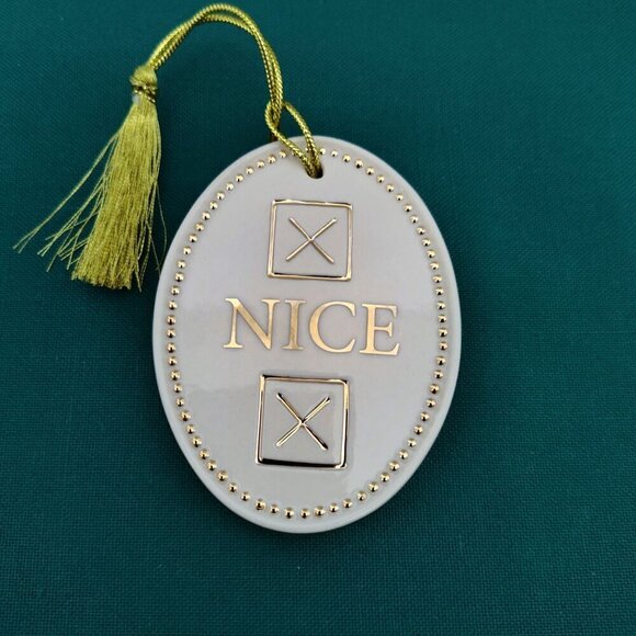 Lenox Naughty/Nice Holiday Ornament - Picture 1 of 4